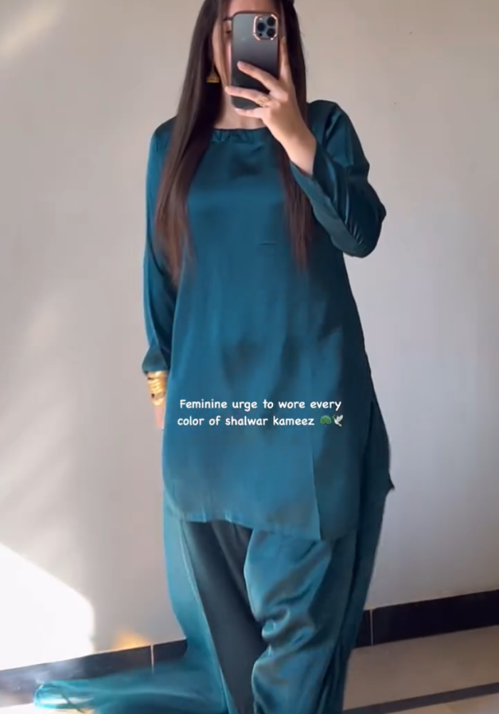 Teal Classic Salwar Kameez Set