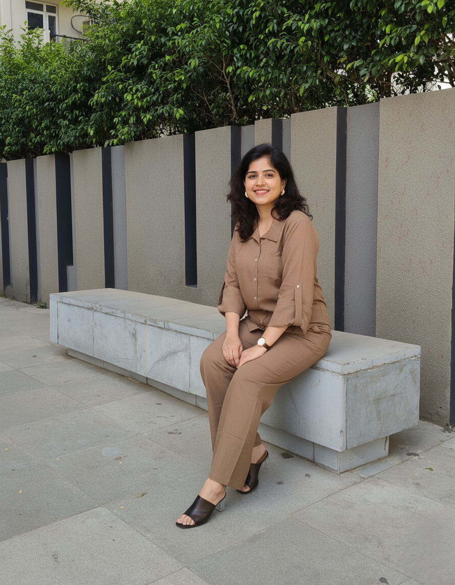 Neutral Chic Co-ord Set for Women in Cotton Slub | Relaxed Shirt & Pants