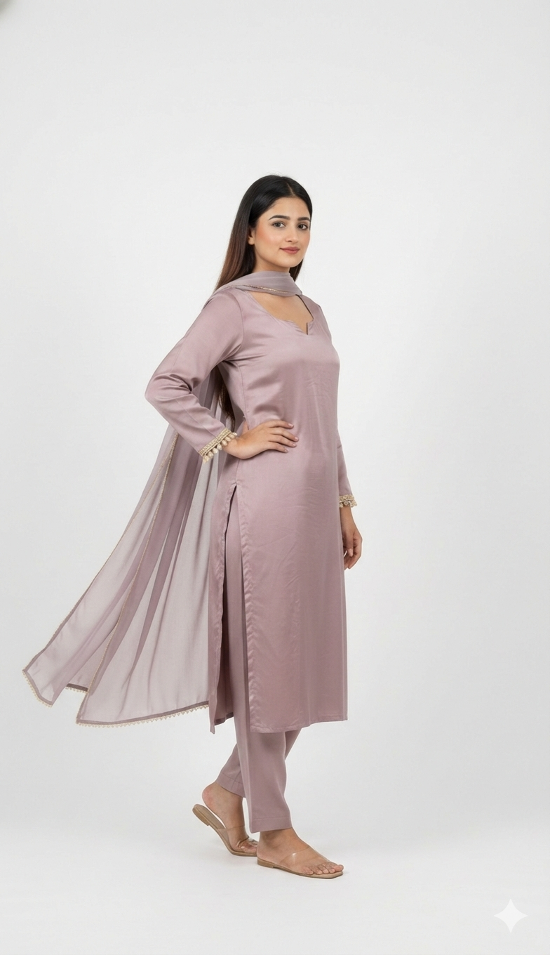 Aabha Lilac Kurti Set