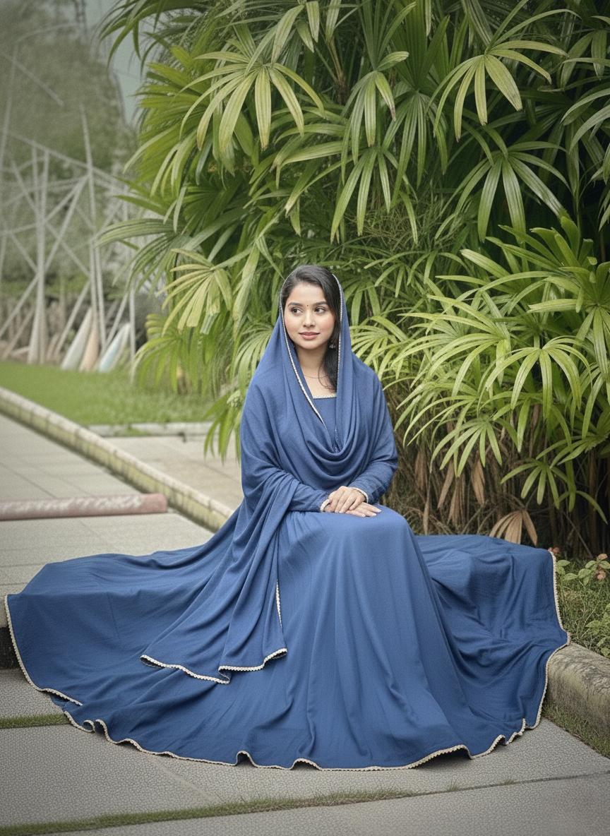 Neel Noor Anarkali Set