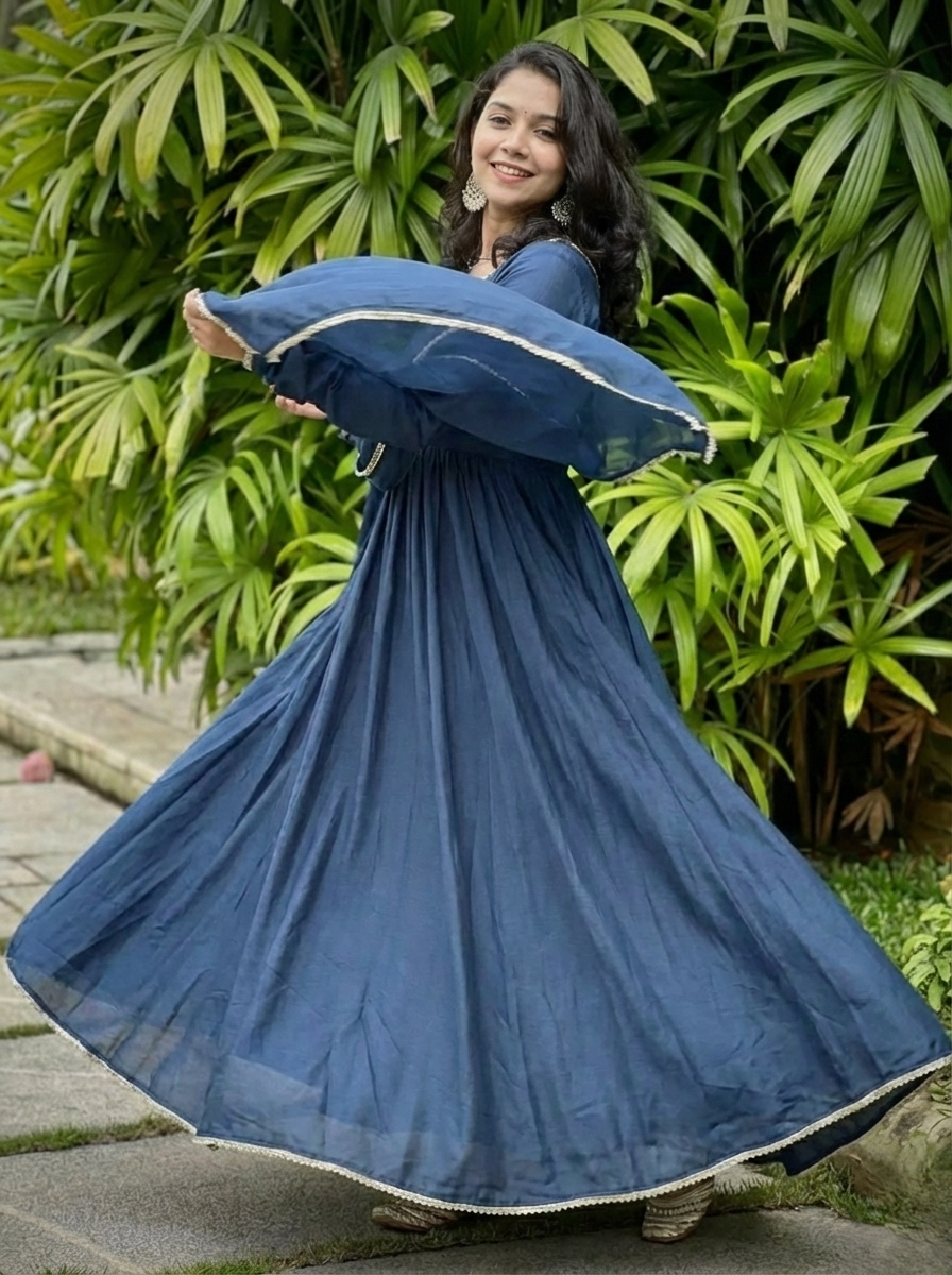 Neel Noor Anarkali Set