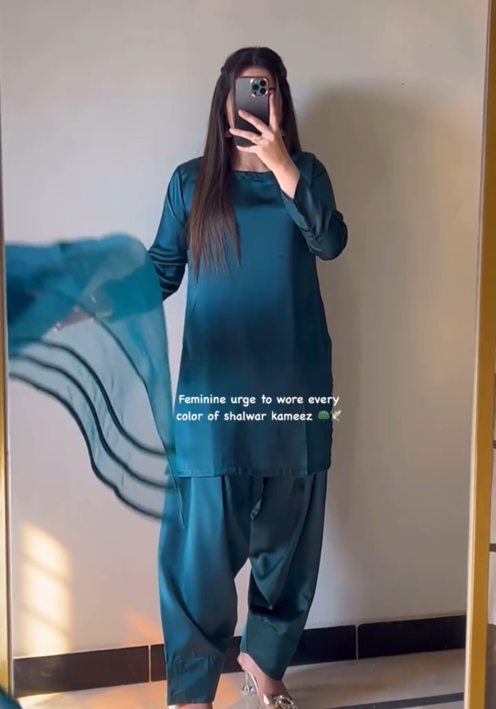 Teal Classic Salwar Kameez Set