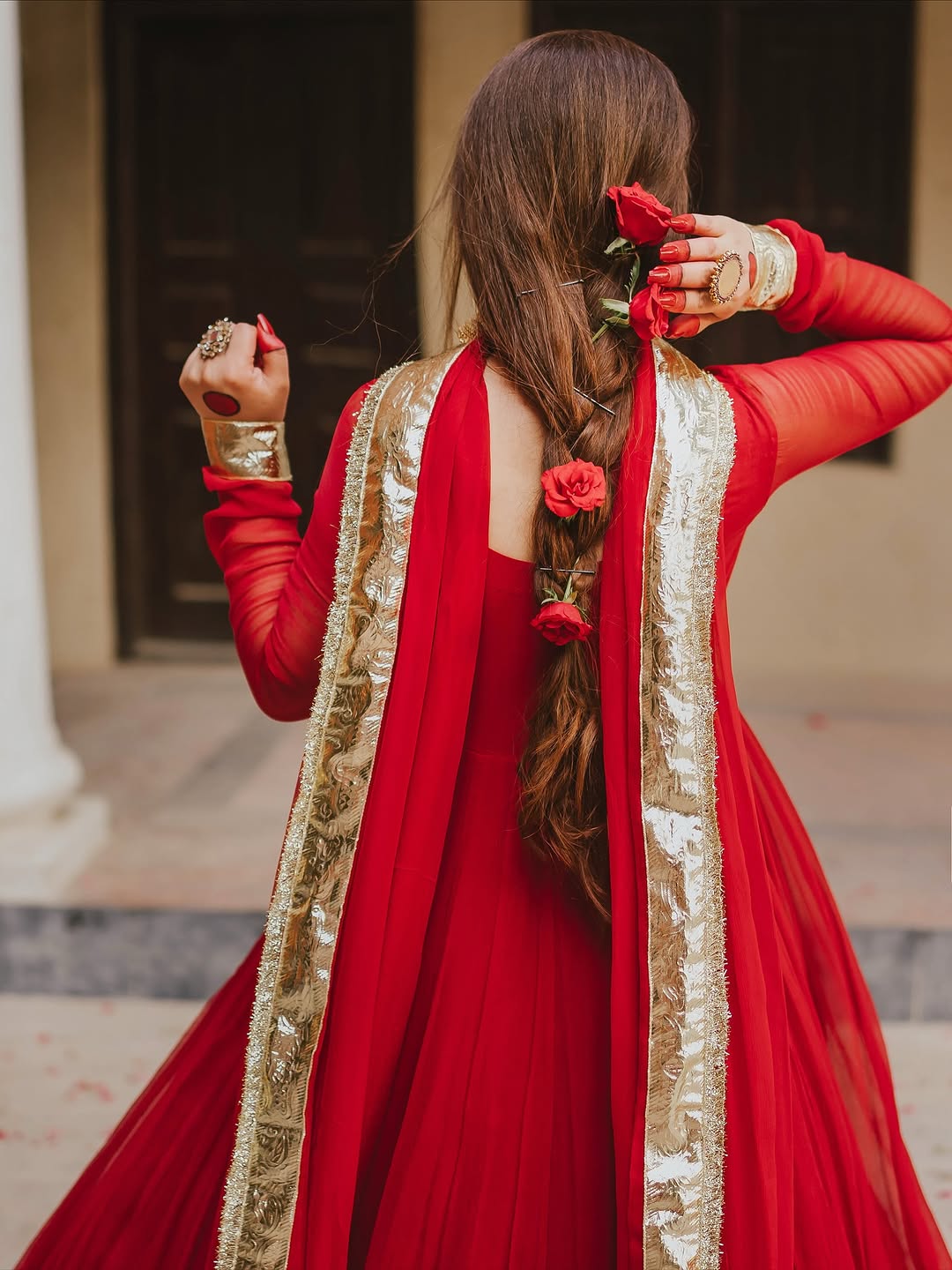 Laal Ishq Anarkali Set