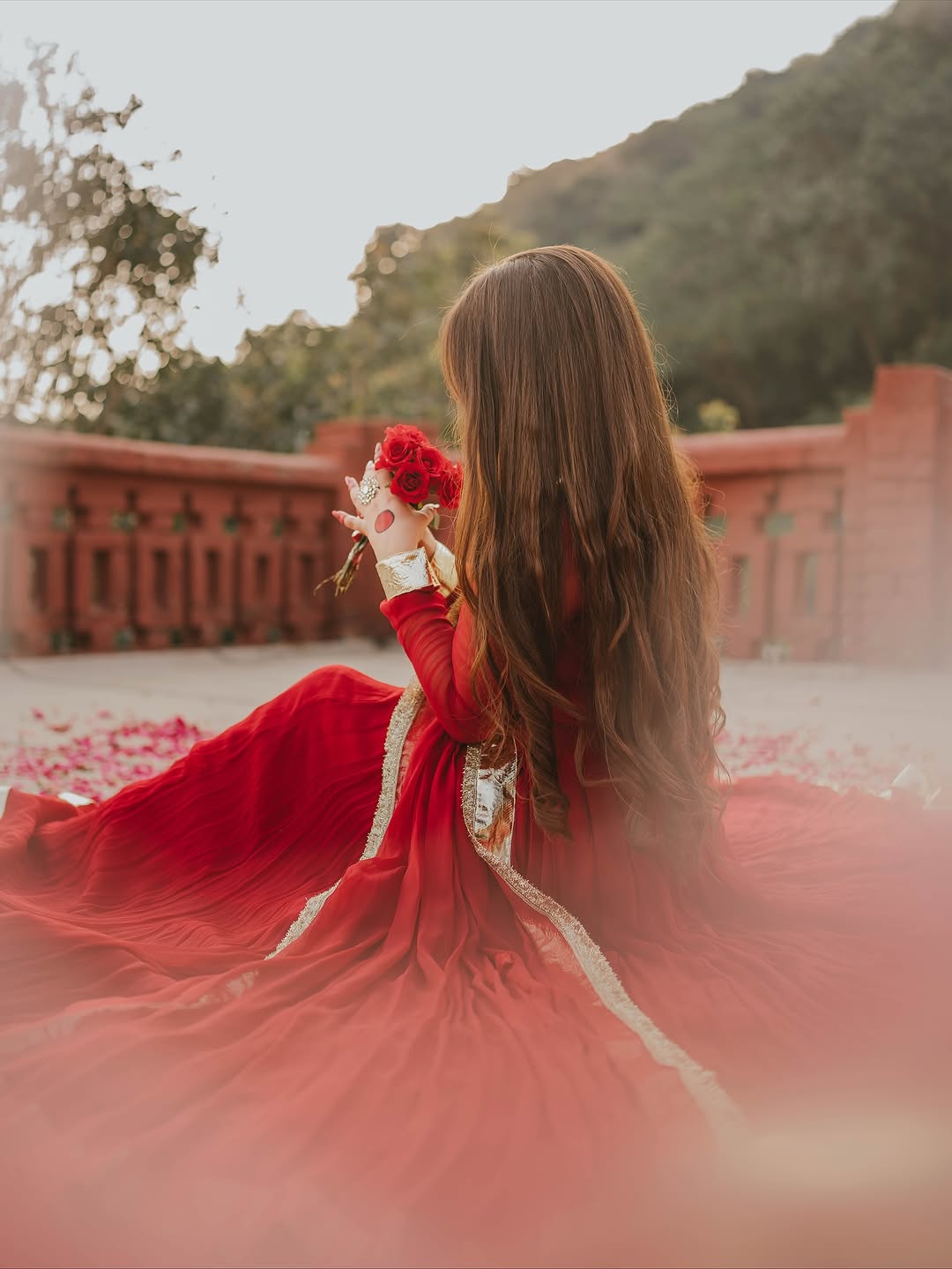 Laal Ishq Anarkali Set