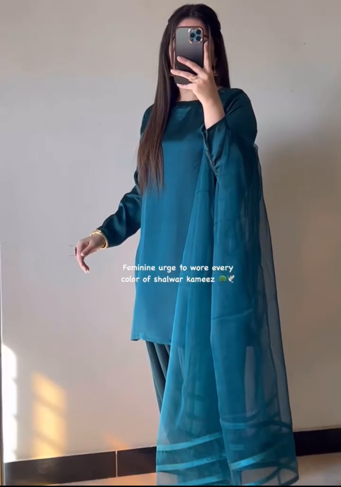 Teal Classic Salwar Kameez Set