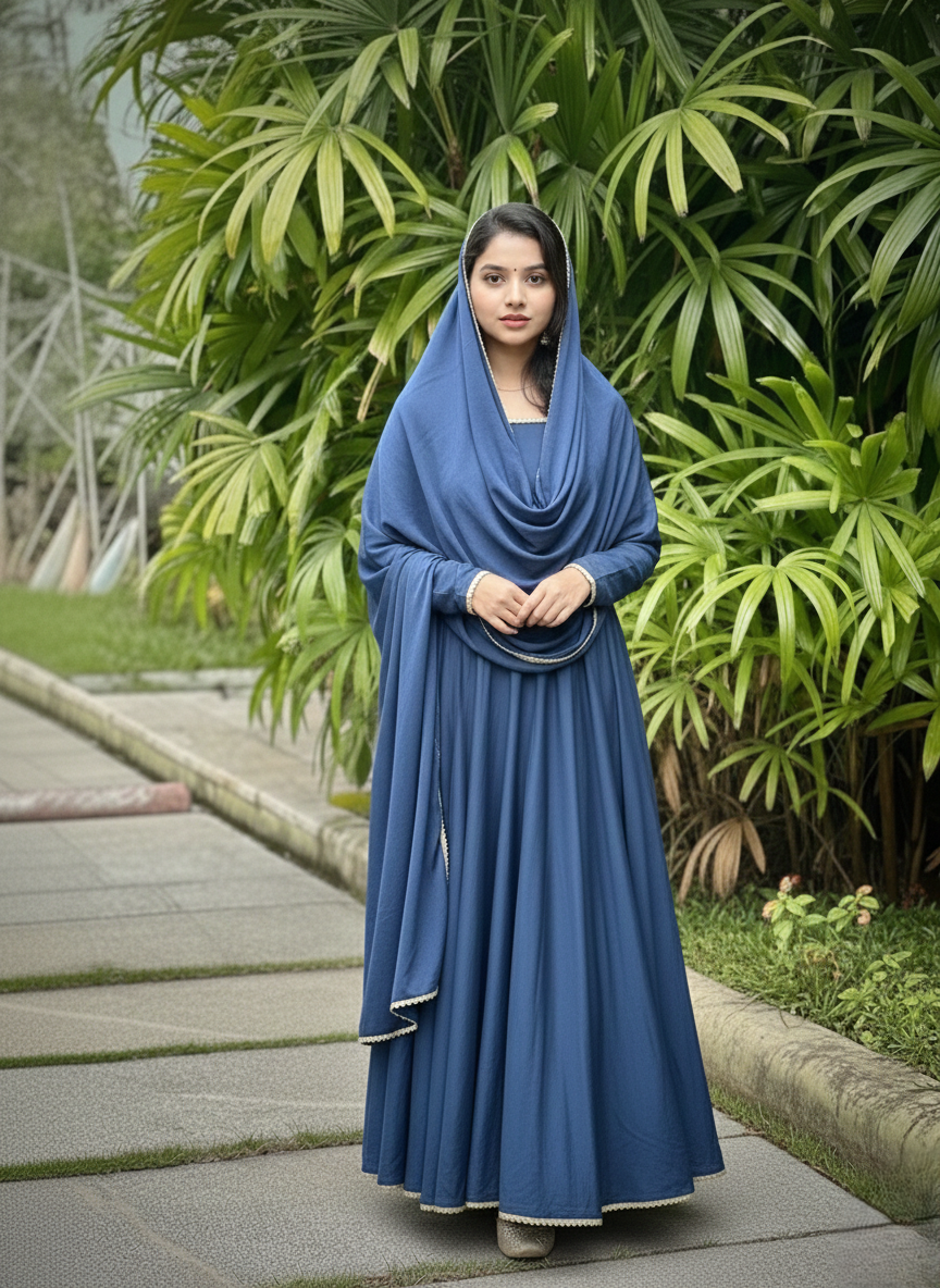 Neel Noor Anarkali Set