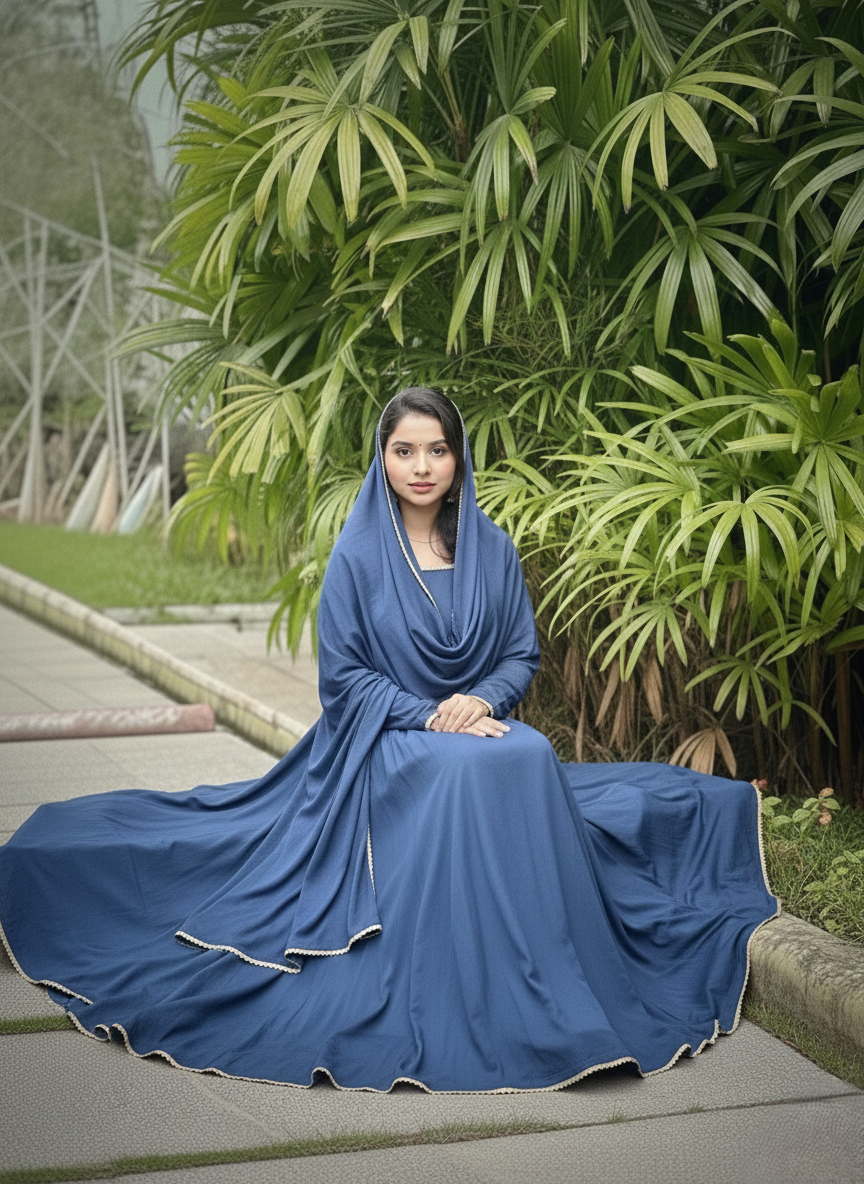 Neel Noor Anarkali Set