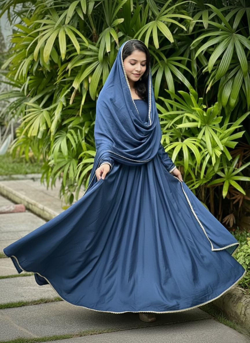 Neel Noor Anarkali Set