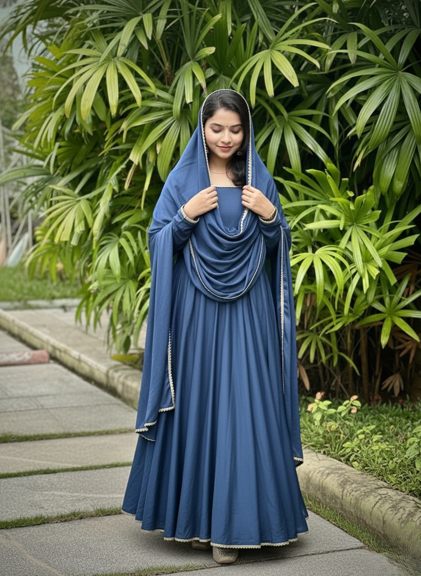 Neel Noor Anarkali Set