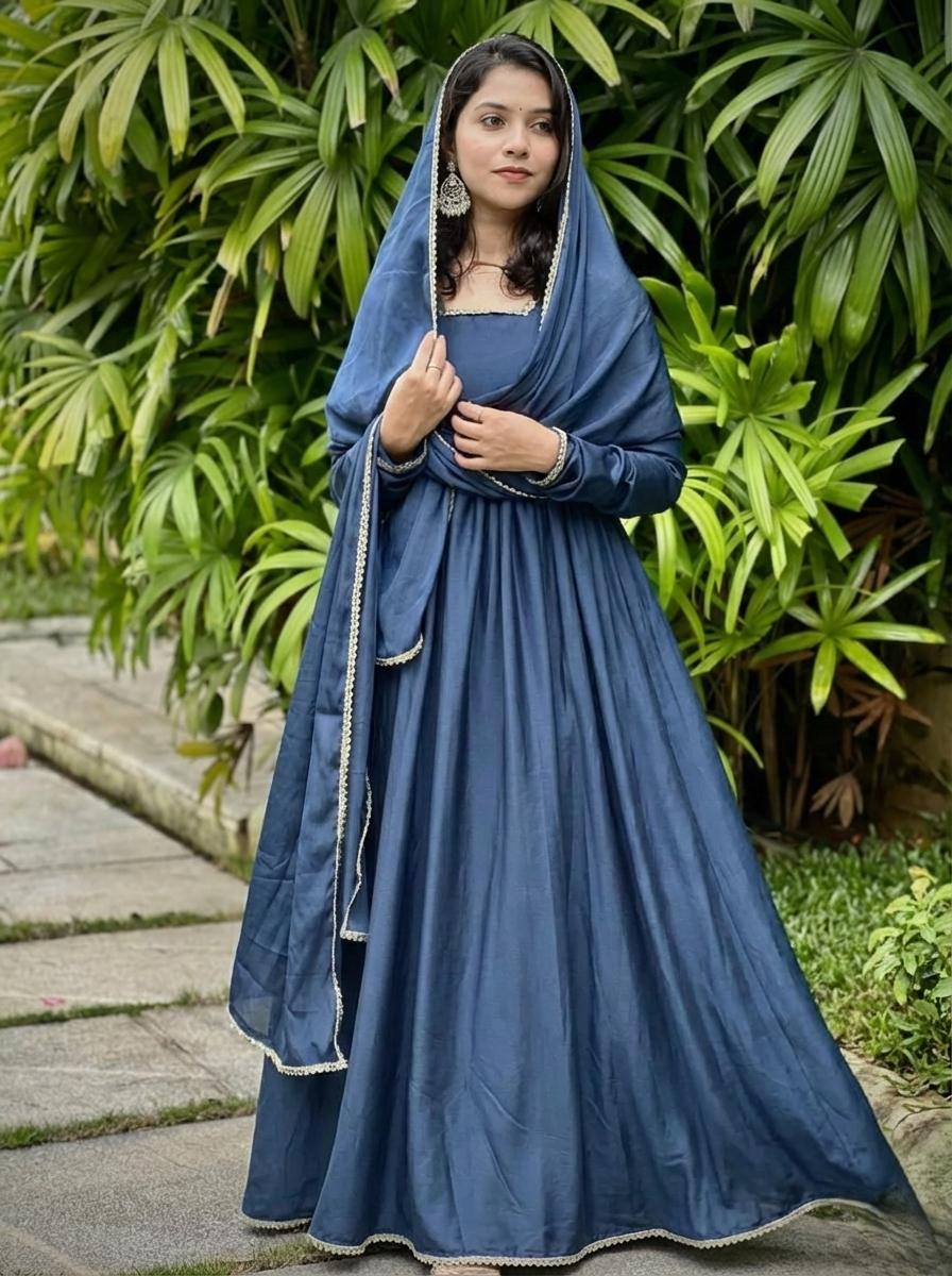 Neel Noor Anarkali Set