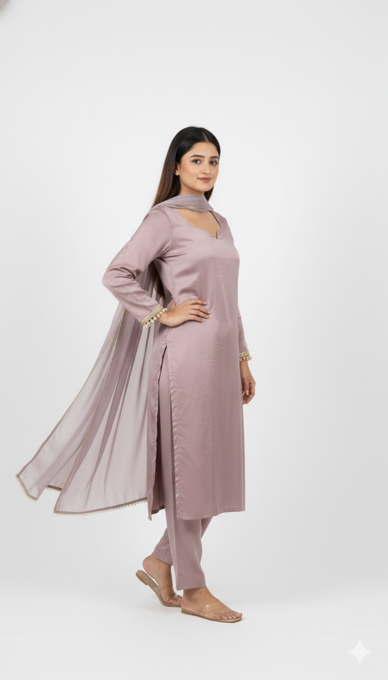 Aabha Lilac Kurti Set